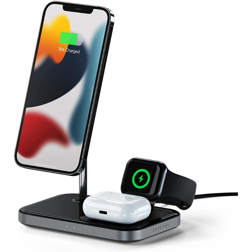 Satechi 3-In-1 Magnetic Wireless Charging Stand Magsafe Compatible