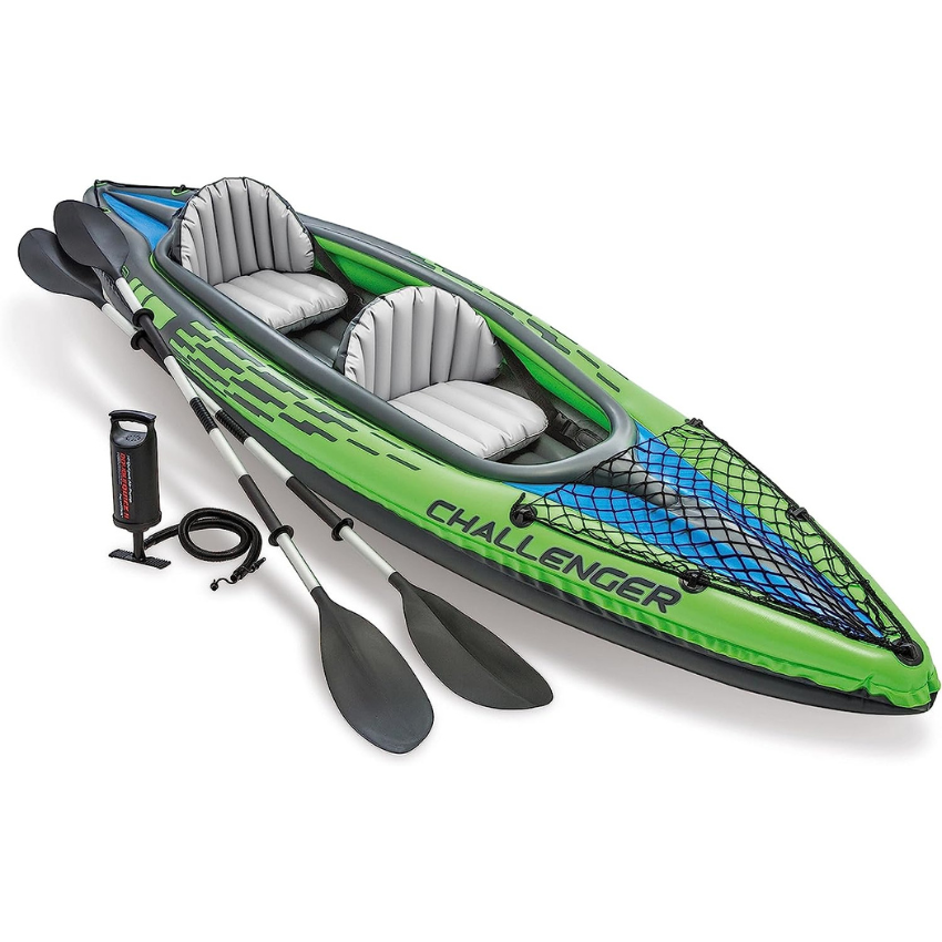 Intex k2 challenger kayak 2 person Inflatable Canoe With Aluminum Oars and Hand Pump