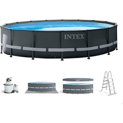 Intex Ultra Xtr Frame Round Outdoor Pool 488 x 122 cm with Treatment Factory