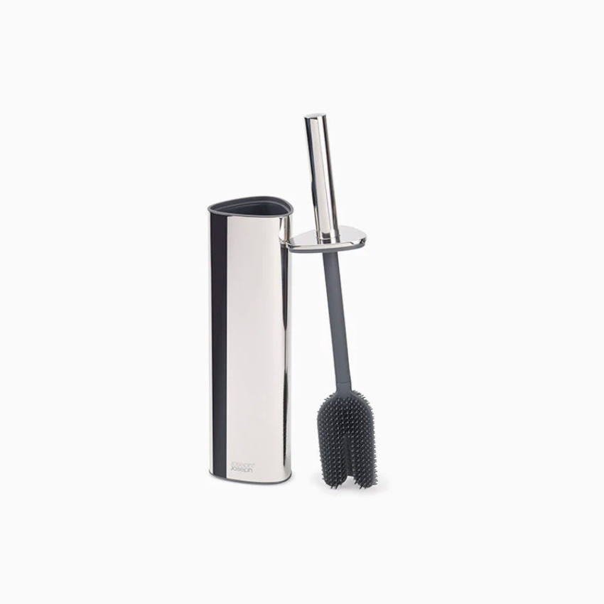 Joseph Joseph Flex™ 360 Luxe Toilet Brush with Stainless-steel Finish