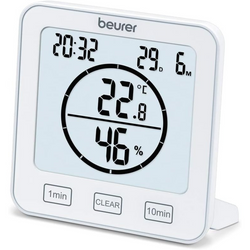 Beurer HM 22 Thermo-Hygrometer, Indoor Climate Control, Temperature and Relative Humidity, with Timer and Beep