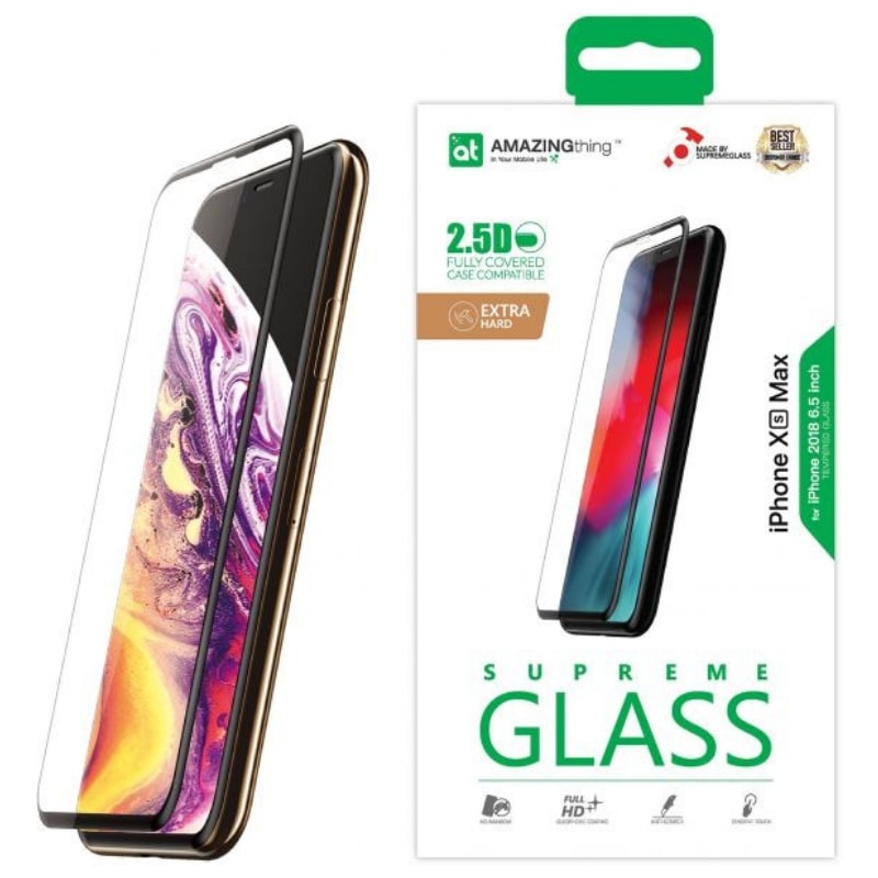 AMAZINGthing iPhone XS MAX 0.3M 2.5D SUPREME GLASS (CRYSTAL