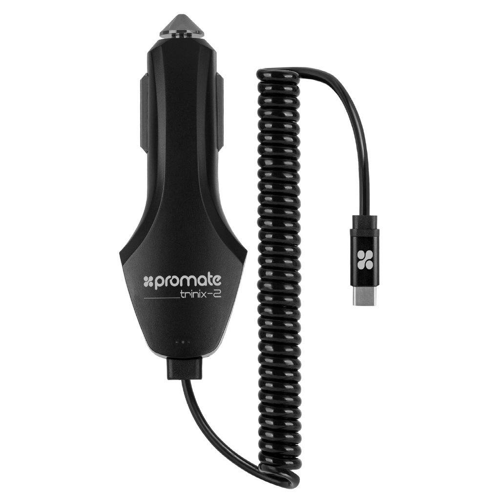 Promate 8.4A Heavy Duty USB 3.1 Type-C Car Charger Trinix-2