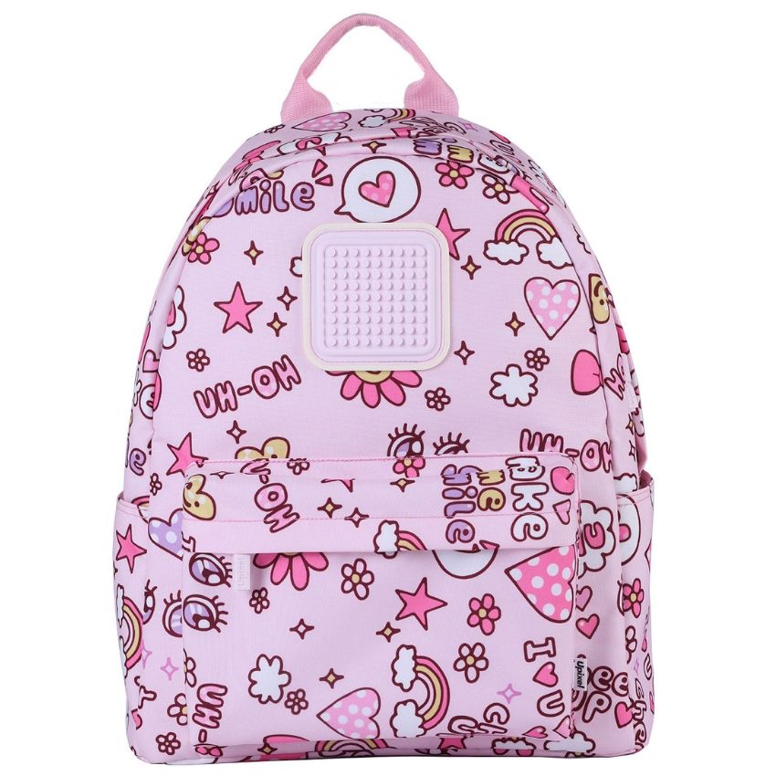 Upixel Funny Square Cartoon Pink Backpack