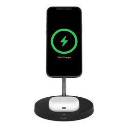 Belkin Boost Charge PRO 2-in-1 Wireless Charger Stand with MagSafe 15W