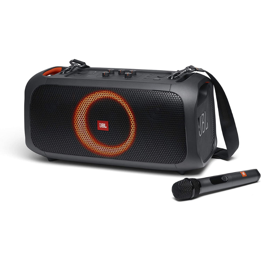 JBL PartyBox On-The-Go Portable Karaoke Party Speaker with Wireless Microphone