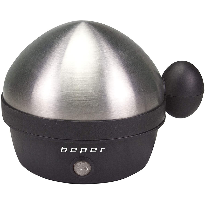Beper BC.125 Electric Egg Cooker Steel and Black
