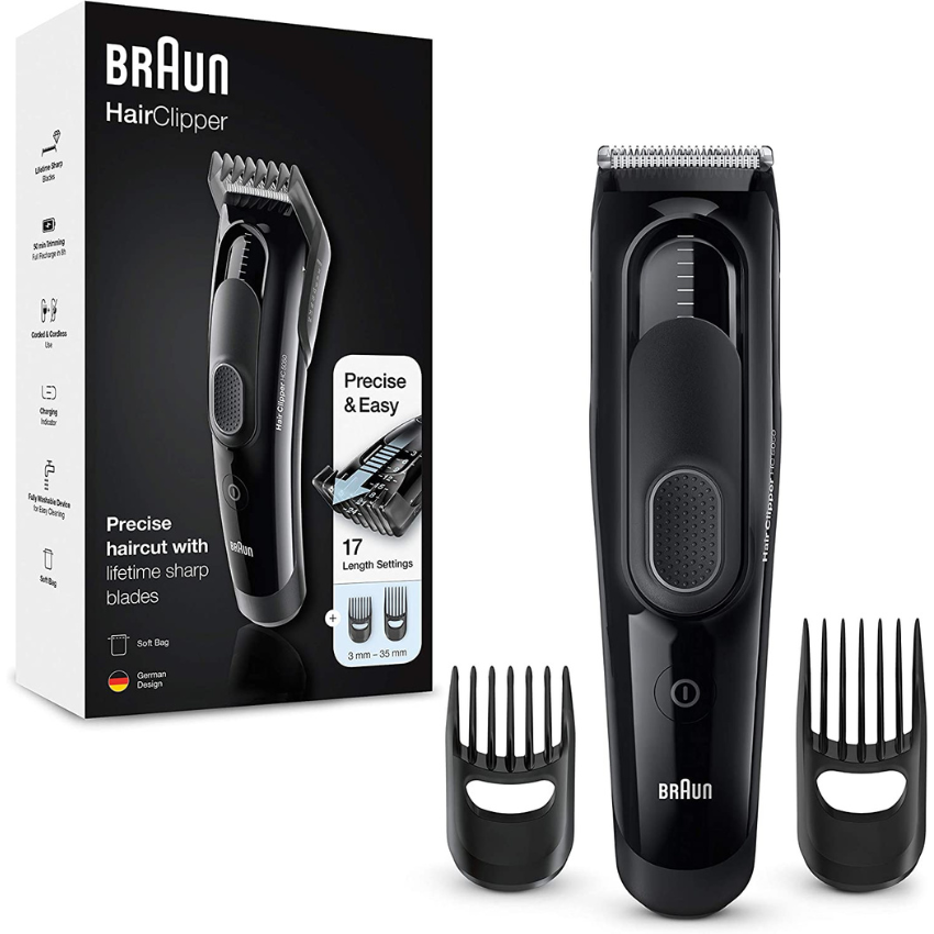 Braun HC5050 Hair Clipper Razor Electric Beard, with 17 Length Settings