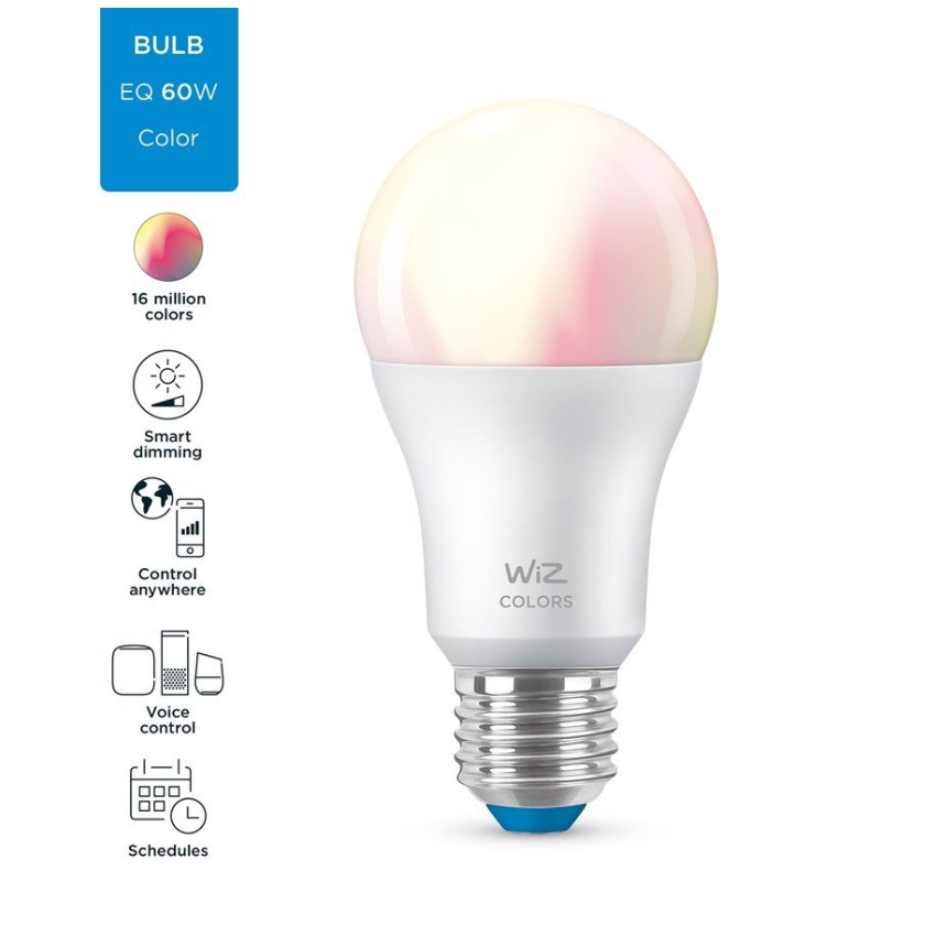 Philips WiZ Smart Lighting  8W A60 ES/E27 LED Multicolor With Wi-Fi