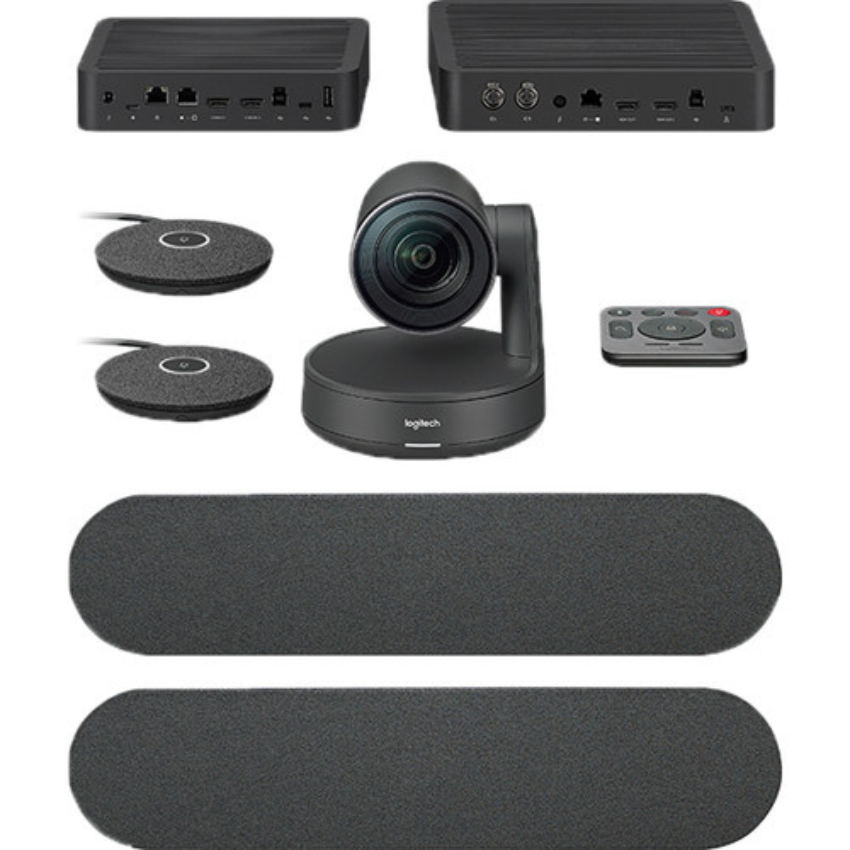 Logitech Rally Plus Video Conferencing Kit, With 2 x Rally Speakers, 2 x Microphone | 960-001242