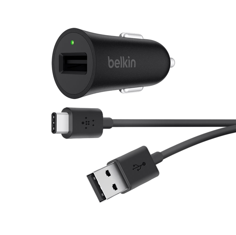 Belkin BOOST↑UP™ Quick Charge™ 3.0 Car Charger with USB-A to USB-C™ Cable (USB Type-C™)